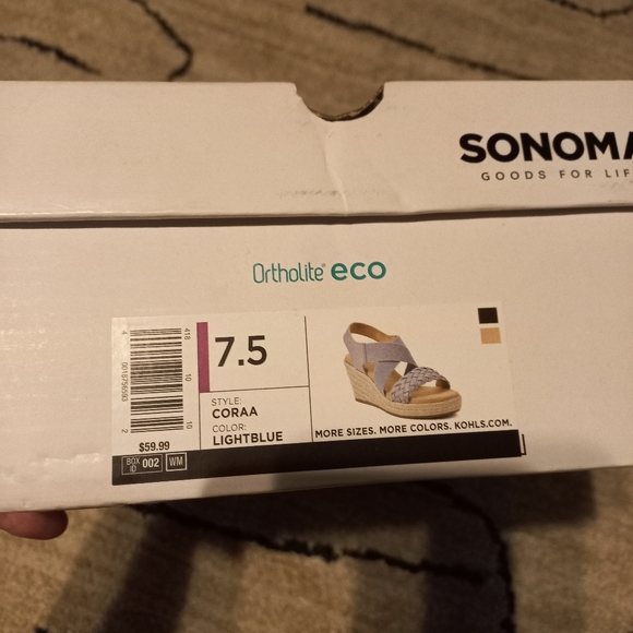 Sonoma Light Blue Tan Wedges - Picture 6 of 6